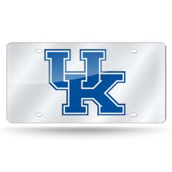 LZS190102 12 x 6 in. Kentucky Wildcats Silver Laser Cut Tag