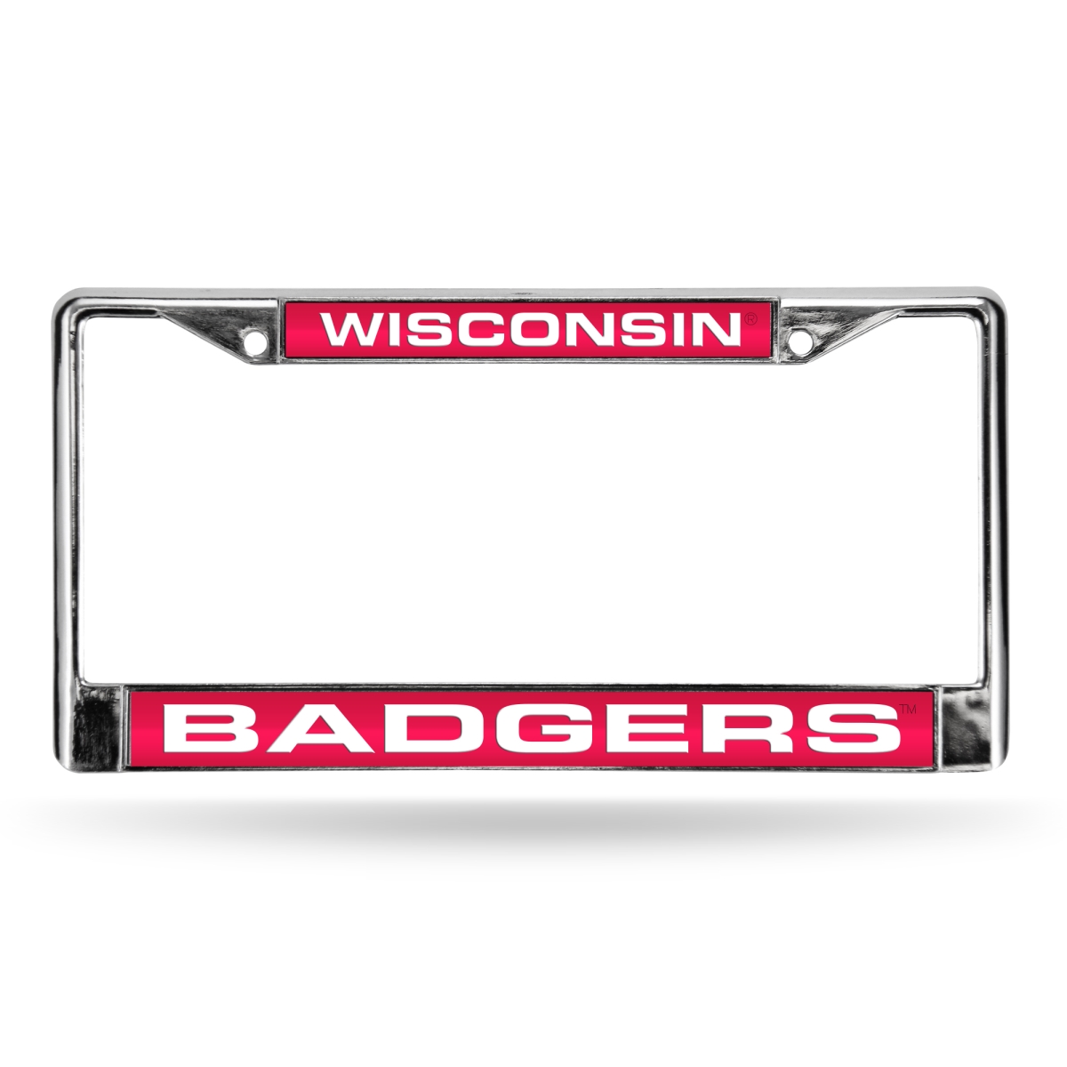 FCL450103 NCAA Wisconsin Badgers Red Laser Chrome Frame