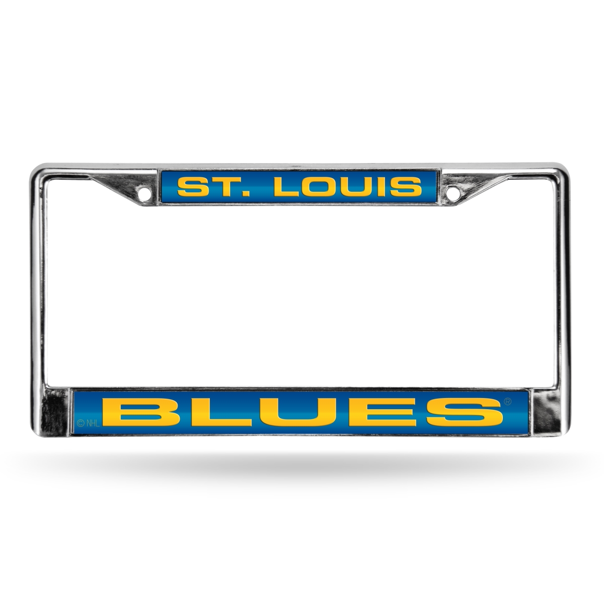 Picture of Rico Industries FCL8602 12 x 6 in. St Louis Blues Laser Chrome License Plate Frame