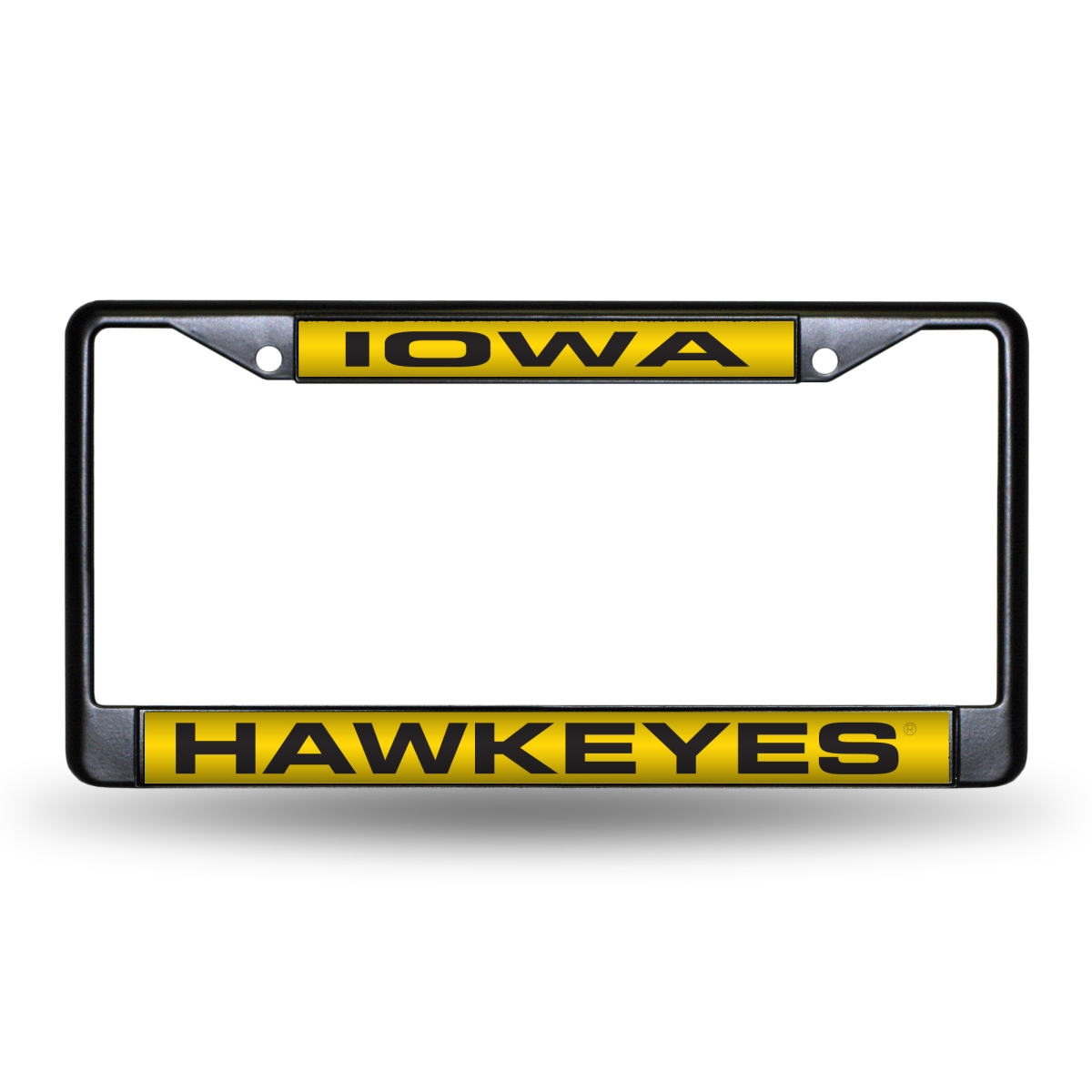 FCLB250101 NCAA Iowa Hawkeyes Black Laser Chrome Frame