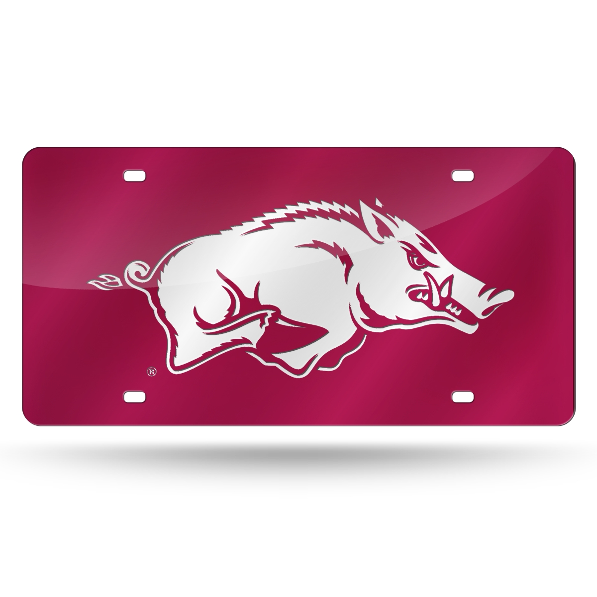 LZC360102 NCAA Arkansas Razorbacks Laser Tag - Red with White Hog