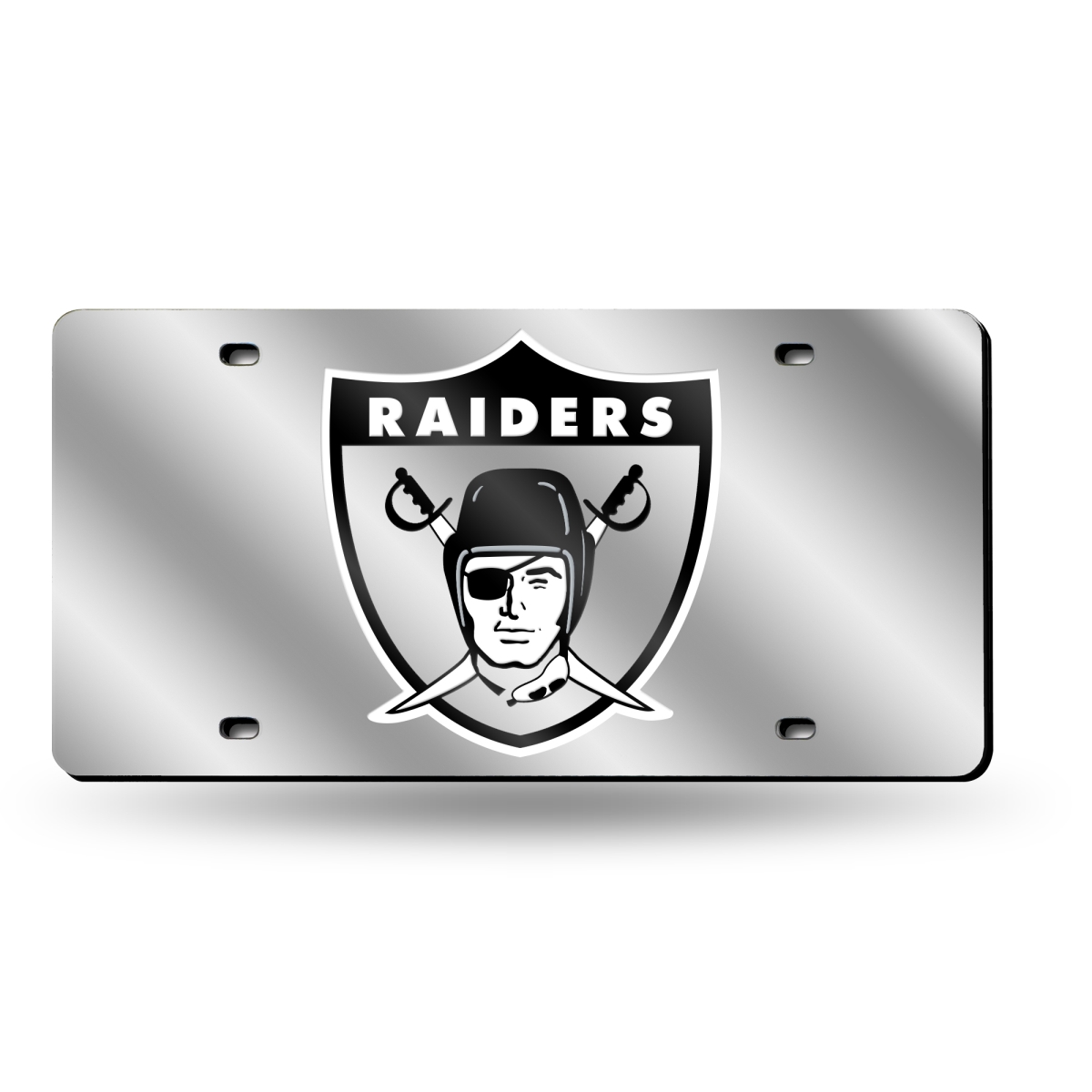 NFL Las Vegas Raiders Afl Retro Silver Laser Tag License Plate