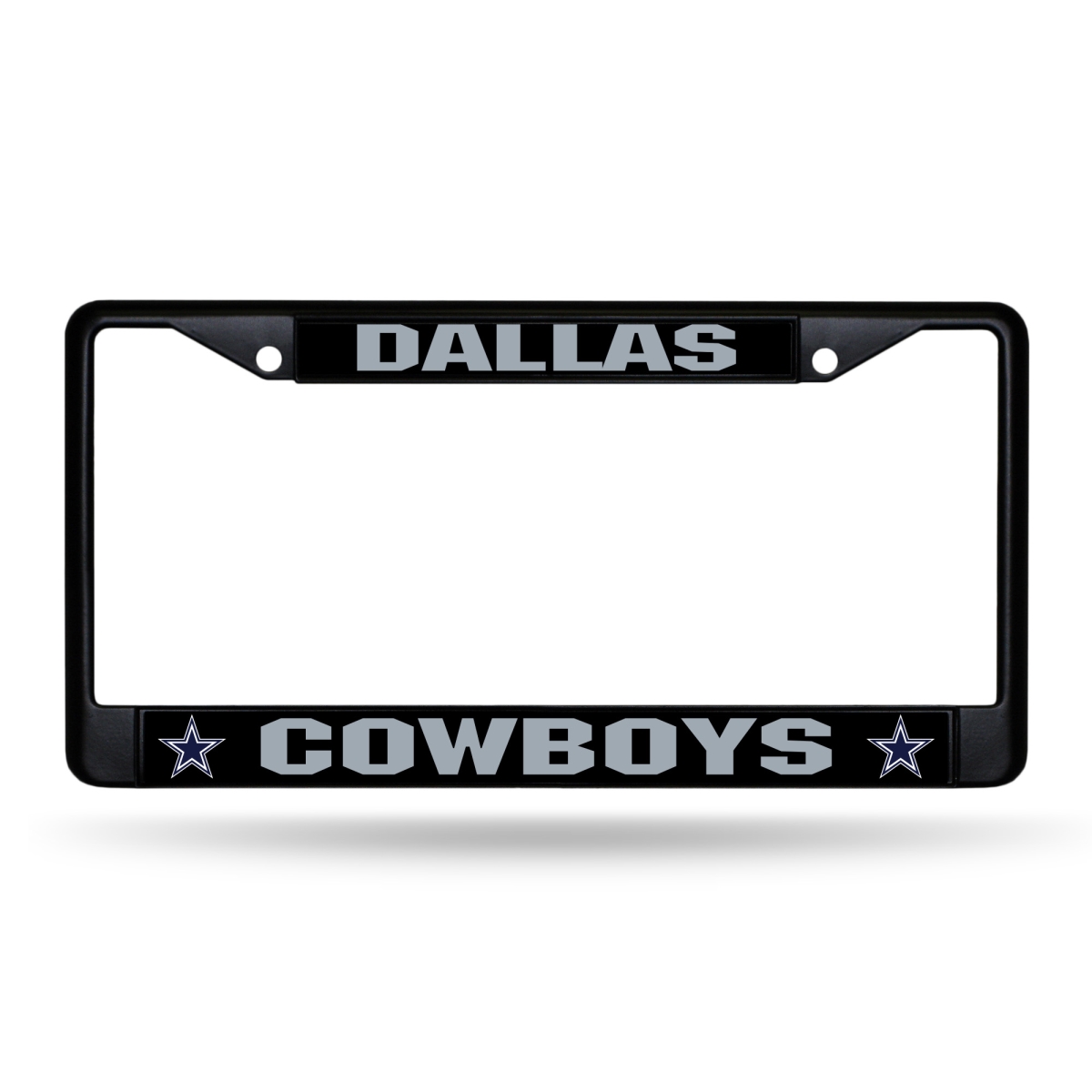FBC1801 12 x 6 in. NFL Dallas Cowboys Black License Plate Frame, White