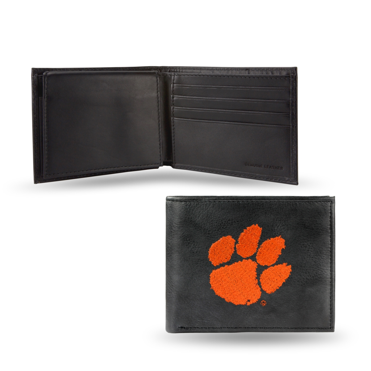 RBL120202 Clemson Tigers Embroidered Billfold Wallet