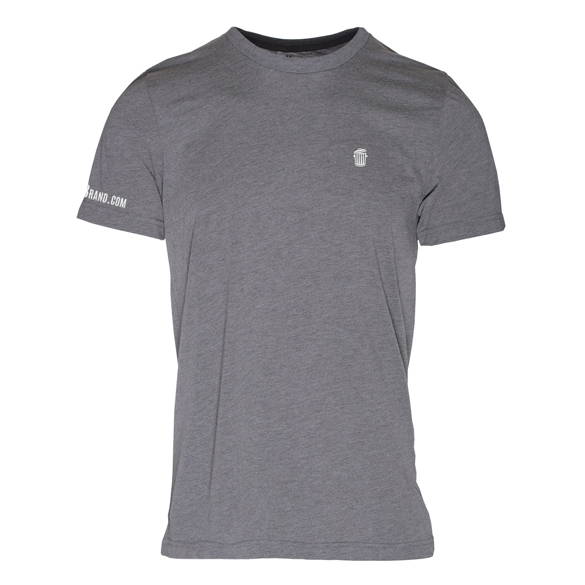 RM101GRW-S Triblend Crew T-Shirt for Mens, Grey with White Logo - Small