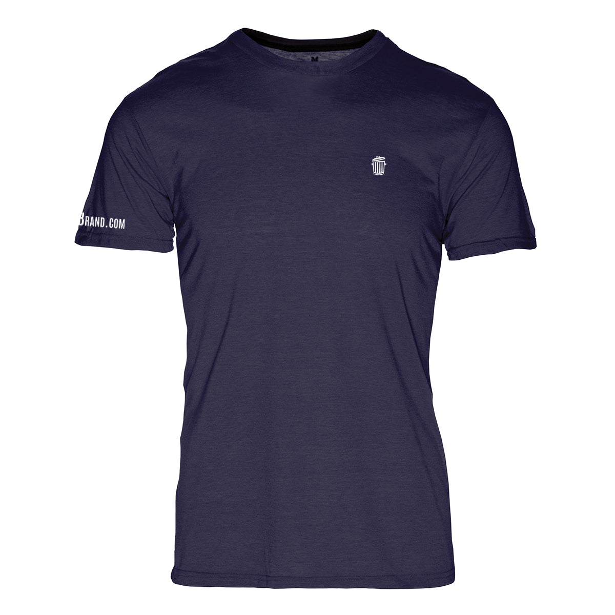 RM101NW-L Triblend Crew T-Shirt for Mens, Navy with White Logo - Large