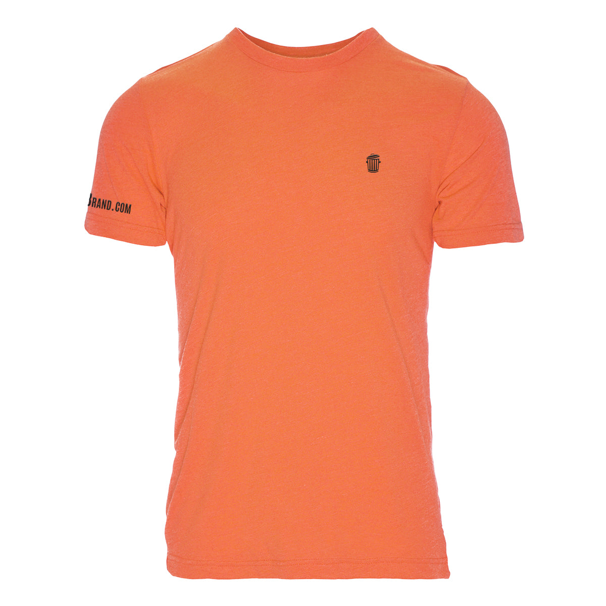 RM101OBl-M Triblend Crew T-Shirt for Mens, Orange with Black Logo - Medium