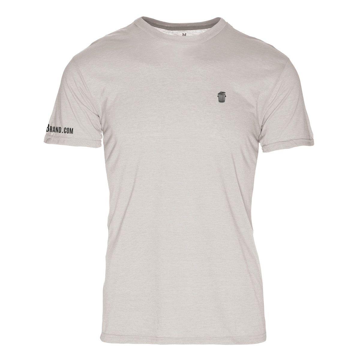 RM101SB-M Triblend Crew T-Shirt for Mens, Silver with Medium Logo - Large