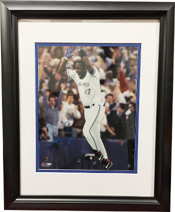 CTBL-017792 Joe Carter Signed Toronto Blue Jays Photo Custom Framed - 1993 World Series Celebration - 16 x 20