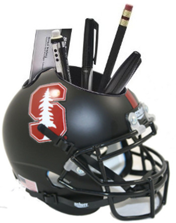 Picture of Athlon CTBL-017809 Stanford Cardinal Black with Tree NCAA Football Schutt Mini Helmet Desk Caddy