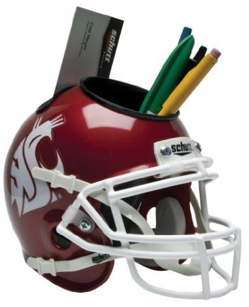 Picture of Athlon CTBL-017813 Washington State Cougars Red NCAA Football Schutt Mini Helmet Desk Caddy