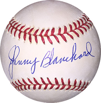 Picture of Athlon CTBL-017679 Johnny Blanchard Signed Official American League Baseball - New York Yankees - Deceased