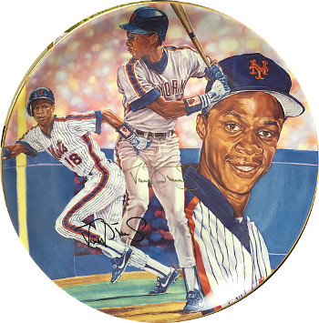Picture of Athlon CTBL-018711 Darryl Strawberry Signed New York Mets Gartlan USA Dar-Ryl Ceramic Plate Limited To 10000 by Michael J. Taylor
