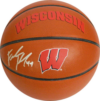 Picture of Athlon CTBL-016577 Frank Kaminsky Signed Wisconsin Badgers Logo Rawlings Composite NCAA Basketball