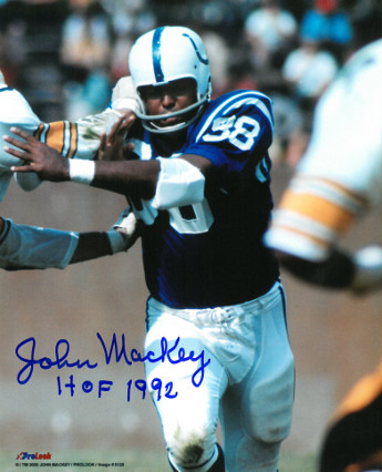 Picture of Athlon CTBL-016635 John Mackey Signed Baltimore Colts 8 x 10 Photo - HOF 1992 vs Steelers