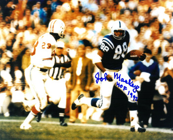 Picture of Athlon CTBL-016638 John Mackey Signed Baltimore Colts 8 x 10 Photo - HOF 1992 Horizontal vs Patriots