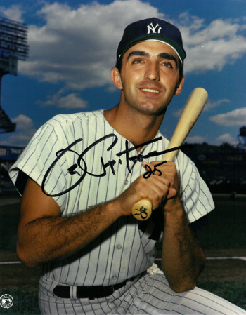Picture of Athlon CTBL-016640 Joe Pepitone Signed New York Yankees Photo - Black Signatures - Bat on Shoulder - 8 x 10