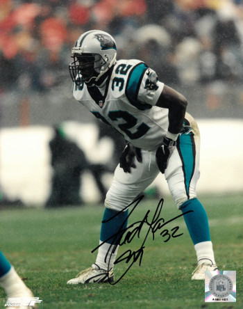 Picture of Athlon CTBL-018512 Fred Lane Signed Carolina Panthers 8 x 10 Photo - No.32 Hand on knees - Black Sig