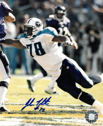 Picture of Athlon CTBL-018515 John Thornton Signed Tennessee Titans 8 x 10 Photo - No.78 White Jersey leap