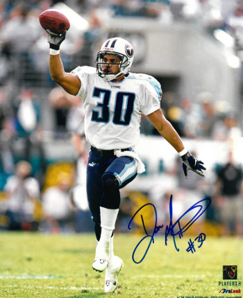 Picture of Athlon CTBL-018517 Donald Mitchell Signed Tennessee Titans 8 x 10 Photo - No.30 White Jersey Dance