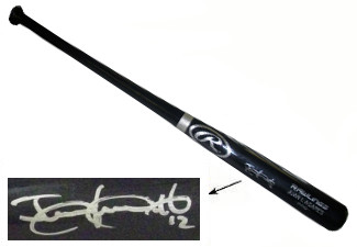 Picture of Athlon CTBL-016533 Juan Lagares Signed Rawlings Black Big Stick Name Engraved Bat No.12 - New York Mets