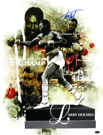 Picture of Athlon CTBL-016536 Larry Holmes Signed Boxing Photo Collage - Easton Assassin - 16 x 20