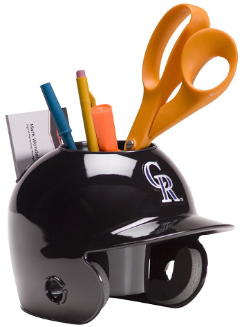 Picture of Athlon CTBL-019279 Colorado Rockies MLB Baseball Schutt Mini Batting Helmet Desk Caddy