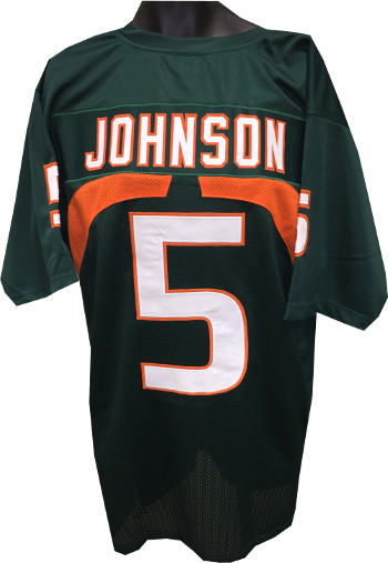 Picture of Athlon CTBL-019314N Andre Johnson Unsigned Green Custom Stitched Football Jersey&#44; Extra Large