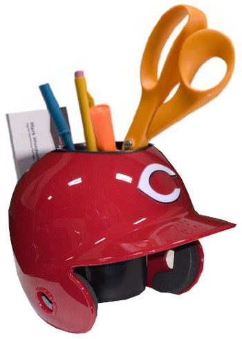 Picture of Athlon CTBL-A17815 Cincinnati Reds MLB Baseball Schutt Mini Batting Helmet Desk Caddy
