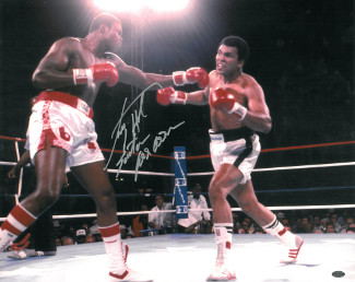 Picture of Athlon CTBL-016380 Larry Holmes Signed Boxing Photo vs Ali with Easton Assassin - Under The Lights - 16 x 20