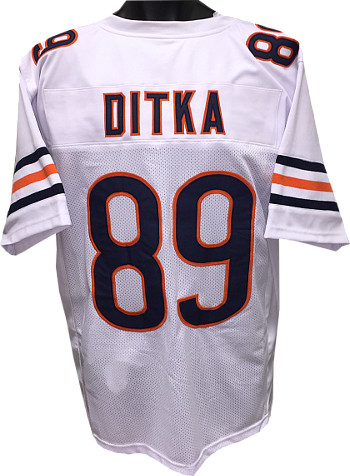 Picture of Athlon CTBL-019179N Mike Ditka Unsigned White TB Custom Stitched Pro Style Football Jersey, Extra Large