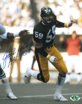 Picture of Athlon CTBL-016260 Jack Ham Signed Pittsburgh Steelers 8 X 10 Photo - Hof 88 - Black Jersey