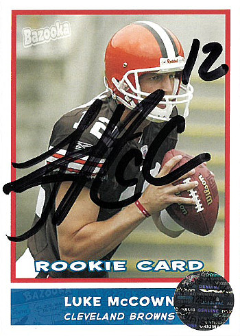 Picture of Athlon CTBL-018194 Luke McCown Signed Cleveland Browns 2004 Topps Bazooka Rookie Trading Card - No.12