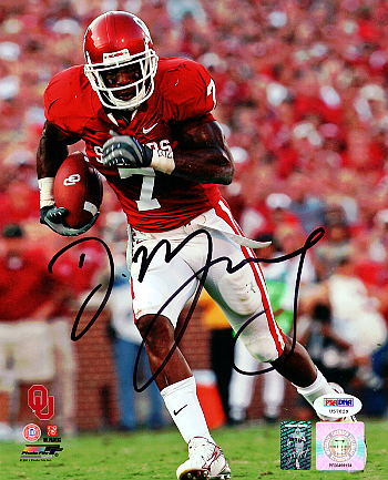 CTBL-019054 8 x 10 in. DeMarco Murray Signed Oklahoma Sooners Maroon Jersey Photo - PSA Hologram -  RDB Holdings & Consulting, CTBL_019054