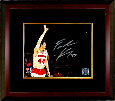 Picture of RDB Holdings & Consulting CTBL-MB19642 8 x 10 in. Frank Kaminsky Signed Wisconsin Badgers No.44 Three Fingers Raised In the Air Photo Custom Framed