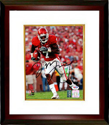 Picture of RDB Holdings & Consulting CTBL-MW19054 8 x 10 in. Demarco Murray Signed Oklahoma Sooners in Maroon Jersey Photo Custom Framed