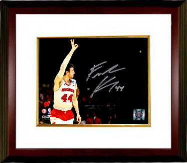 Picture of RDB Holdings & Consulting CTBL-MW19642 8 x 10 in. Frank Kaminsky Signed Wisconsin Badgers No.44 Three Fingers Raised in the Air Photo Custom Framed