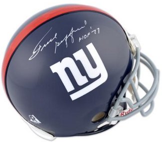 Picture of RDB Holdings & Consulting CTBL-012948d Frank Gifford Signed New York Giants HOF 77 TB Replica Mini Helmet