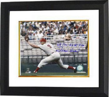 CTBL-BW17657 Frank Howard Signed Washington Senators Photo Custom Framed 68 70 AL HR King - Horizontal- Blue Signature - 8 x 10