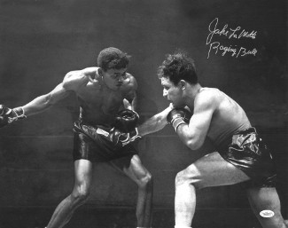 Picture of RDB Holdings & Consulting CTBL-015742 16 x 20 in. Jake Lamotta Signed Vintage Black & White Boxing Raging Bull Photo
