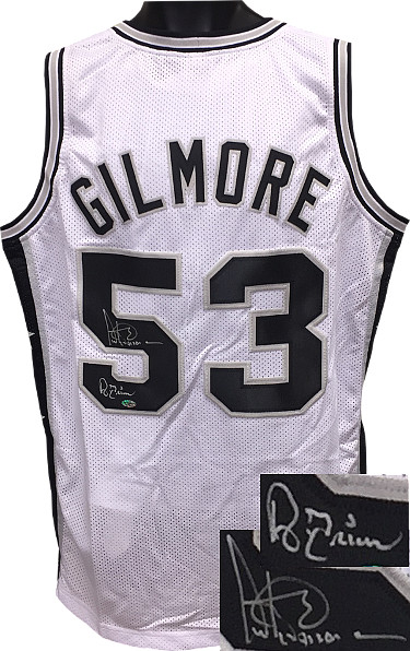 CTBL-017937N White TB Custom Stitched Artis Gilmore Signed Basketball Jersey - Extra Large