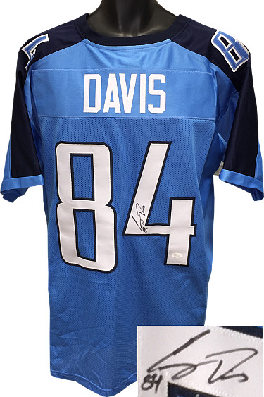 CTBL-019741 Corey Davis Signed Light Blue Custom Stitched Pro Style No. 84 Football Jersey-JSA Hologram, Extra Large