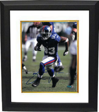 CTBL-BW15841 16 x 20 in. Sinorice Moss Signed New York Giants Action Custom Framed Photo-Moss Hologram -  RDB Holdings & Consulting, CTBL_BW15841