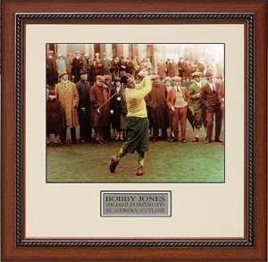 Picture of RDB Holdings & Consulting CTBL-016318 8 x 10 in. Bobby Jones UnSigned 1930 British Open Color Custom Framed Photo