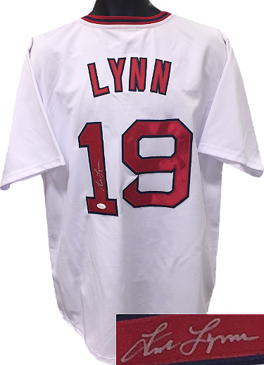 CTBL-018282N Fred Lynn Signed White TB Custom Stitched Baseball Jersey, JSA Hologram - Extra Large