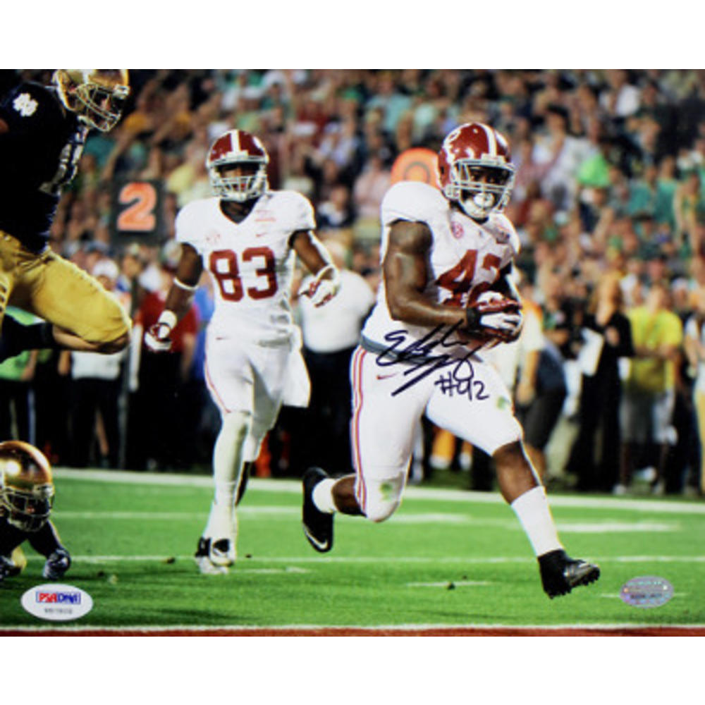 CTBL-021326 8 x 10 in. Eddie Lacy Signed Alabama Crimson Tide Photo, No. 42- Psa Hologram - Horizontal Vs Notre Dame