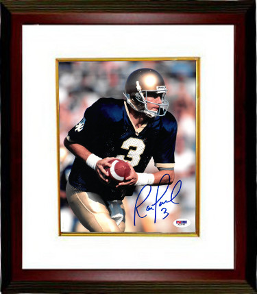 Picture of RDB Holdings & Consulting CTBL-MW21338 8 x 10 in. Notre Dame Fighting Irish No.3 - PSA Hologram Ron Powlus Signed Photo Frame&#44; Navy