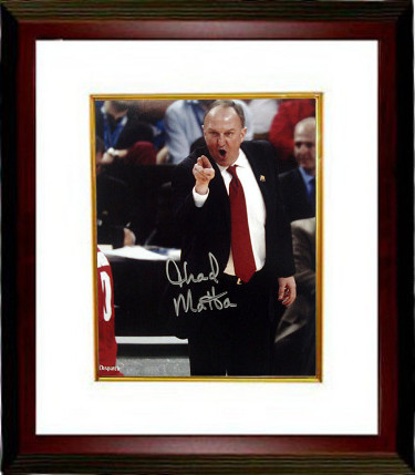 Picture of RDB Holdings & Consulting CTBL-MW17797 8 x 10 Thad Matta signed Ohio State Buckeyes Coaching Photo with Frame