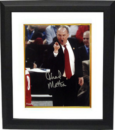 Picture of RDB Holdings & Consulting CTBL-BW17797 8 x 10 Thad Matta signed Ohio State Buckeyes Coaching Photo Frame
