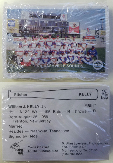 CTBL-021365 Nashville Sounds 1979 Aa Minor League Sun-drop Baseball Trading Card Sealed Team Set